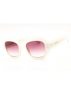 B-40. Isabel Marant Oversized Square Sunglasses Pearl White